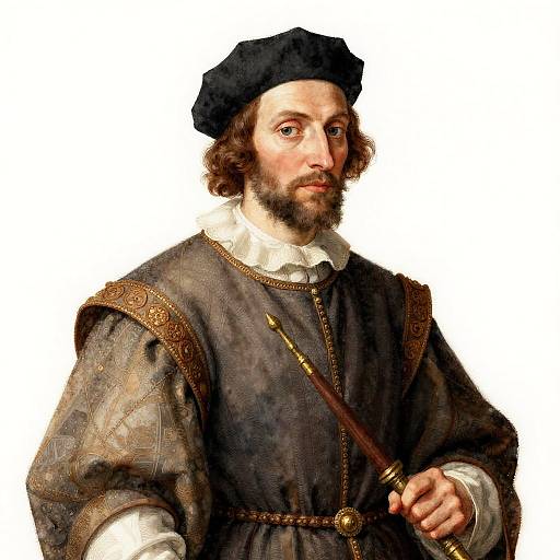 Renaissance Philosopher Watercolor Portrait