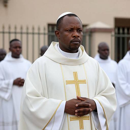 Serious African-American Clergyman Portrait