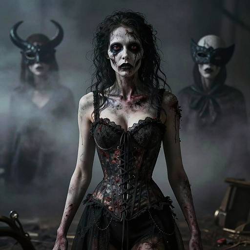 Cursed Masquerade Zombie Portrait