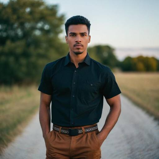 Solo Portrait of a Dark-Skinned Male