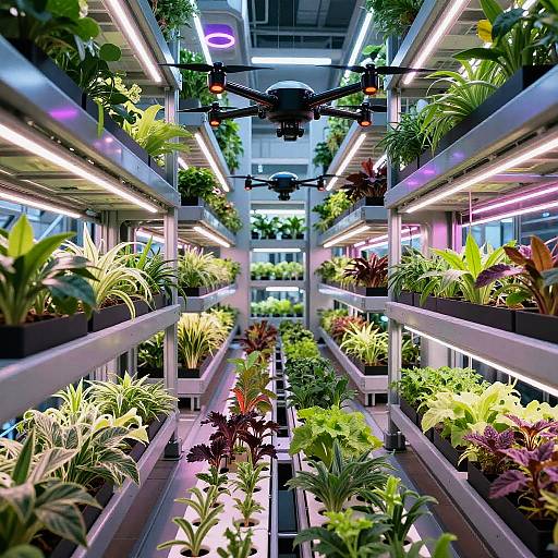 Futuristic Neon Agro Vertical Farm