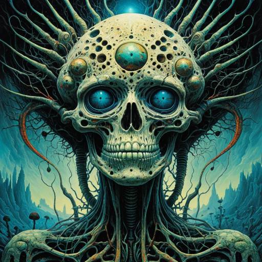 Psychedelic Alien Fusion in Graphic Design