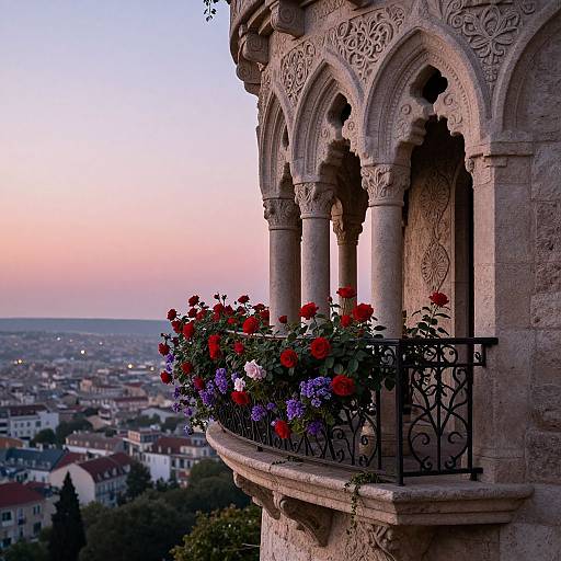 Romantic Fantasy Castle Balcony