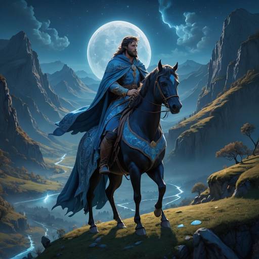 Enchanting Moonlit Centaur in Fantasy Landscape