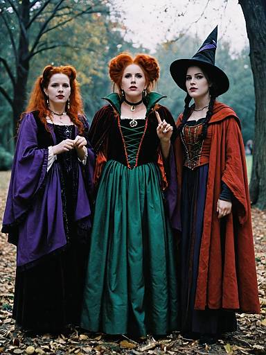 Group in Hocus Pocus Cosplay Costumes