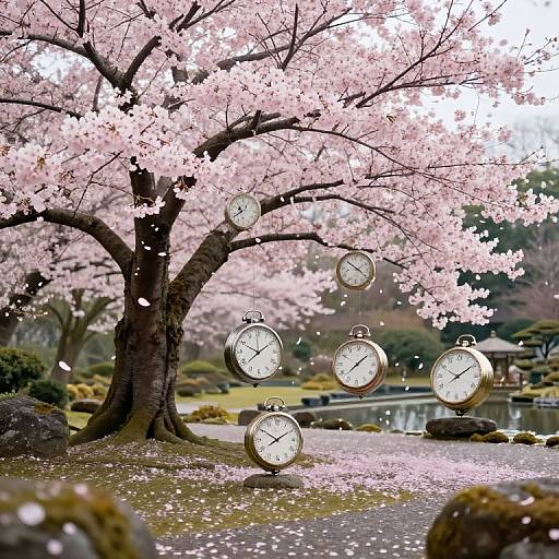 Surreal Cherry Blossom Time Warp