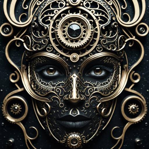 Intricate Mechanical Face Artistry Intricate Mechanical Face Artistry