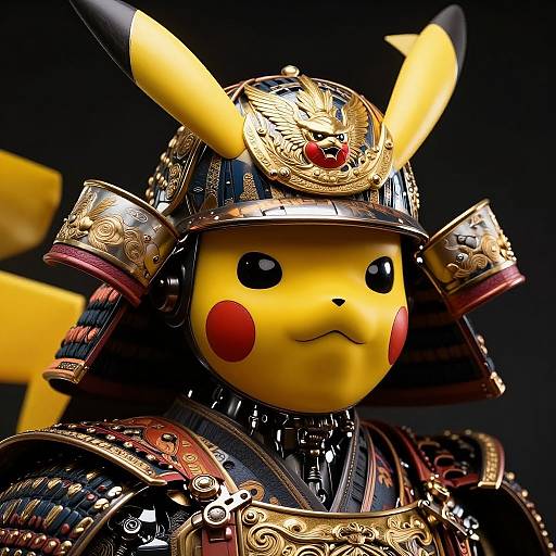 Futuristic Japanese Samurai Pikachu Mask