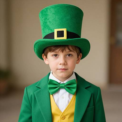 Leprechaun Costume Boy Portrait