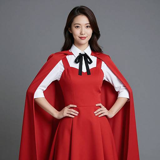 Woman in Ruby Red Costume