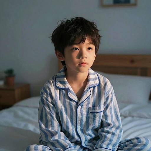 Bedhead Boy in Pajamas, Twilight Glow