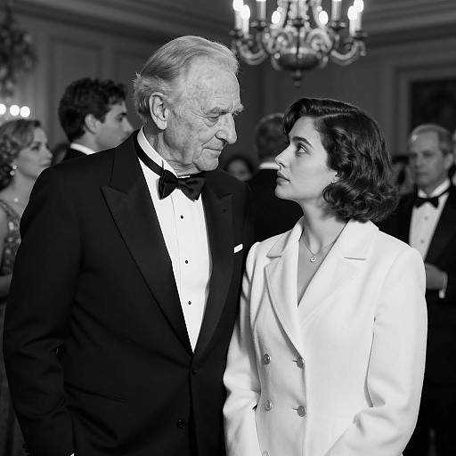 Elegant Black-and-White Formal Interaction