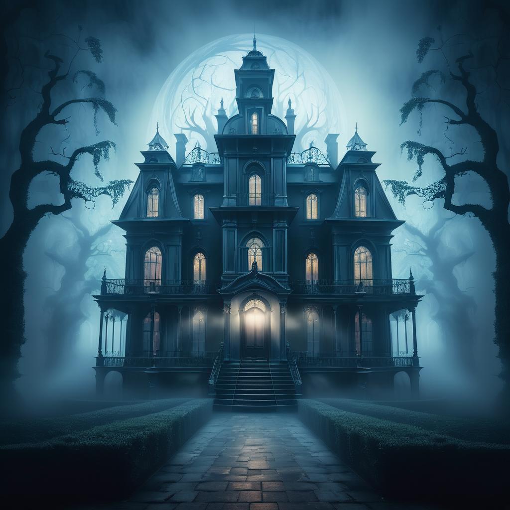 Surreal Haunted Mansion in Lovecraftian Style