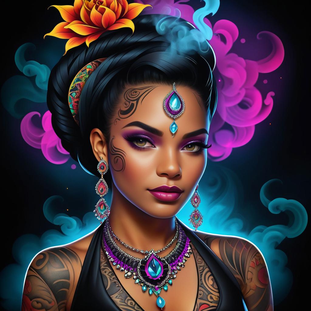 Vibrant Neotraditional Brazilian Tattoo Design