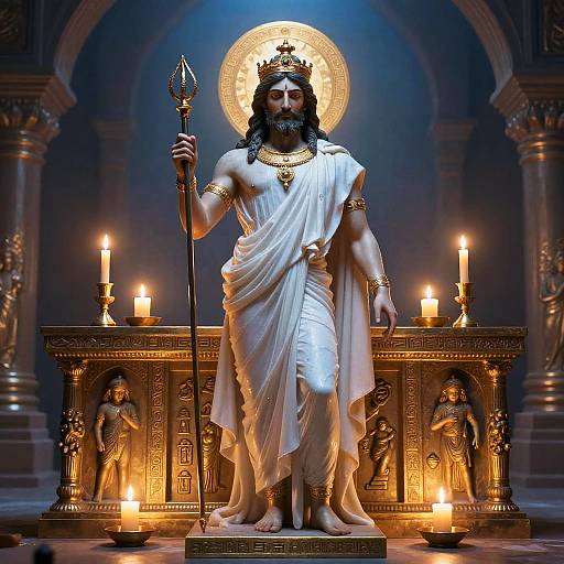 Hesus as Mystical Deity by Altar