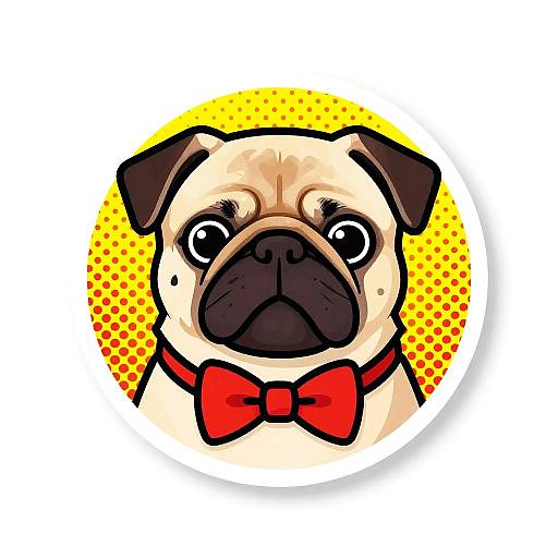 Pop Art Pug Vector Avatar