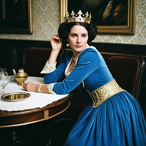 British Fancy Dress Woman with Crown