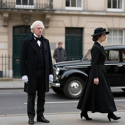 Victorian Street Scene with Figures