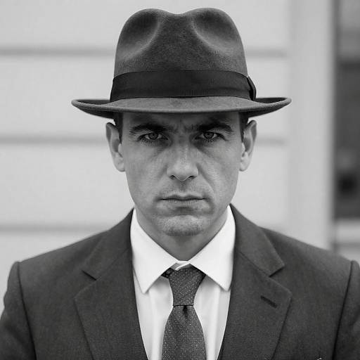 Elegant Black and White Man Portrait