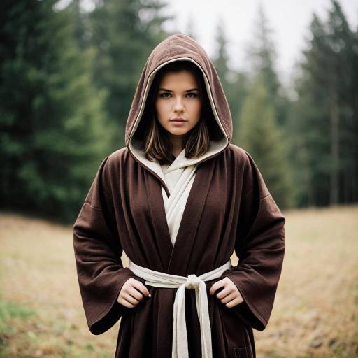 Realistic Boy Jedi Costume Outdoors