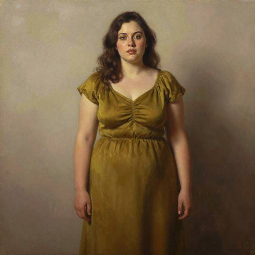 Portrait of Woman in Green Dress