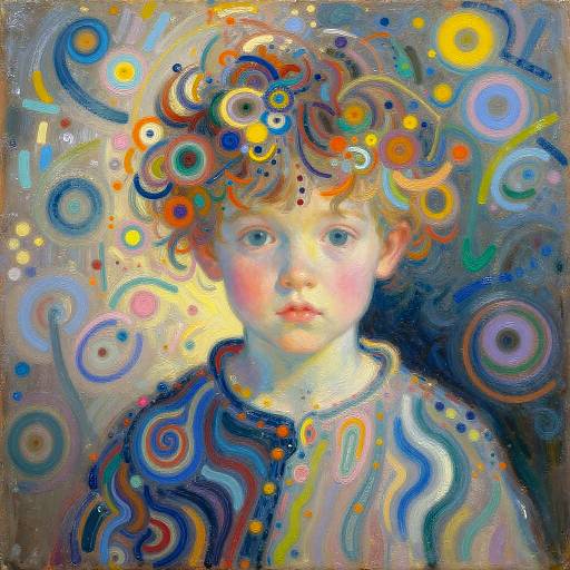 Abstract Impressionist Child Portrait