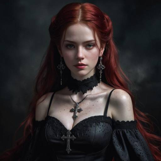 Moody Gothic Portrait of a Redhead