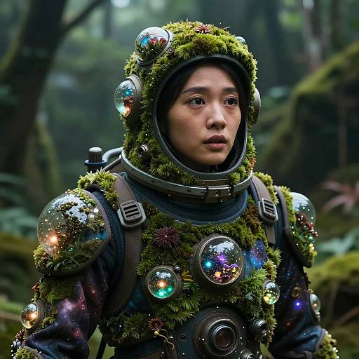 Cinematic Portrait of Interstellar Botanist