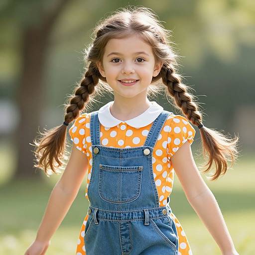 Joyful Girl in Summer Dress