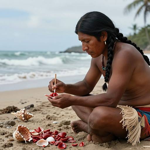 Ultra Realistic Amerindian Shell Exchange