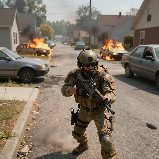 Intense Call of Duty Firefight Scene