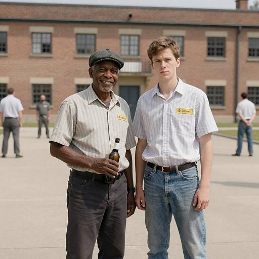 Prison Yard Encounter: A Contrast in Emotion