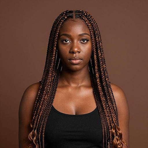 Jumbo Box Braid Portrait of Young Woman