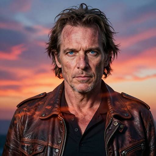 Double Exposure Portrait of Musician