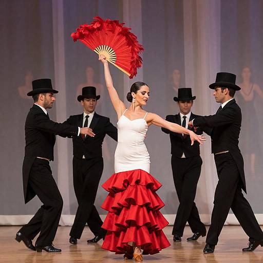 Dynamic Flamenco Dance Performance in Motion