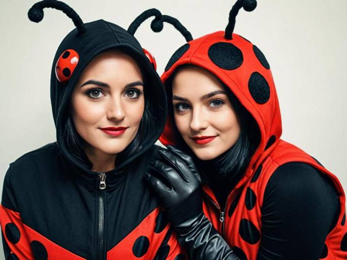 Adult Ladybug Costume with Face Swap