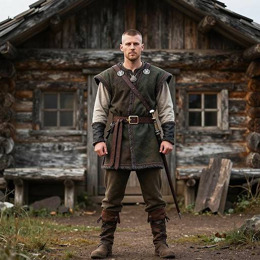 Adult Man in Viking Costume