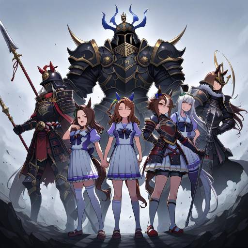 Vibrant Knightly Schoolgirls with Armor