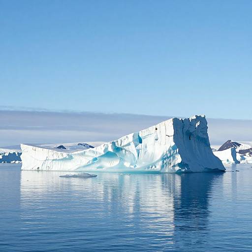 Serene Icebergs in Prismatic Light