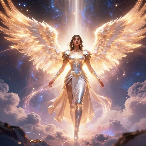 Radiant Aasimars on Celestial Battlefield