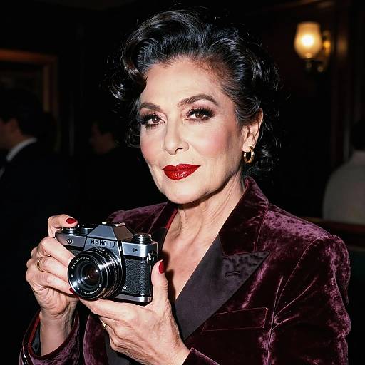 Ultra-Realistic Latina Jazz Club Owner Portrait