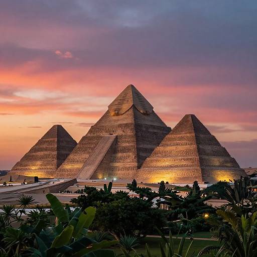 Zigurats at Vibrant Sunset