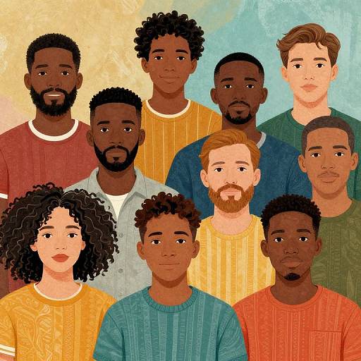 United Diverse Group in Vibrant Setting