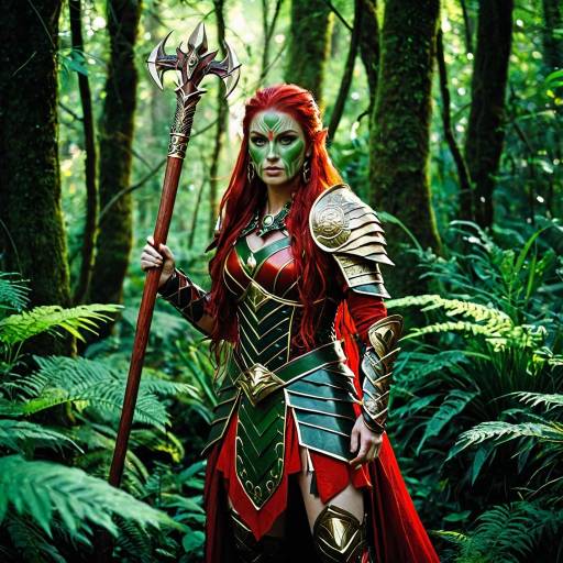 Female Fantasy Warrior in Forest