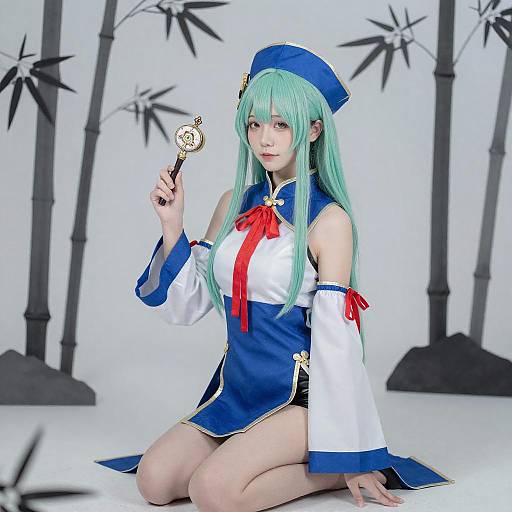 Young Woman in Traditional Chinese Attire