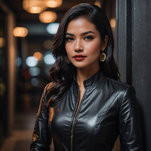 Captivating South Asian Femme Fatale Portrait