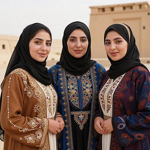 Beautiful Syrian Women in Traditional Dress