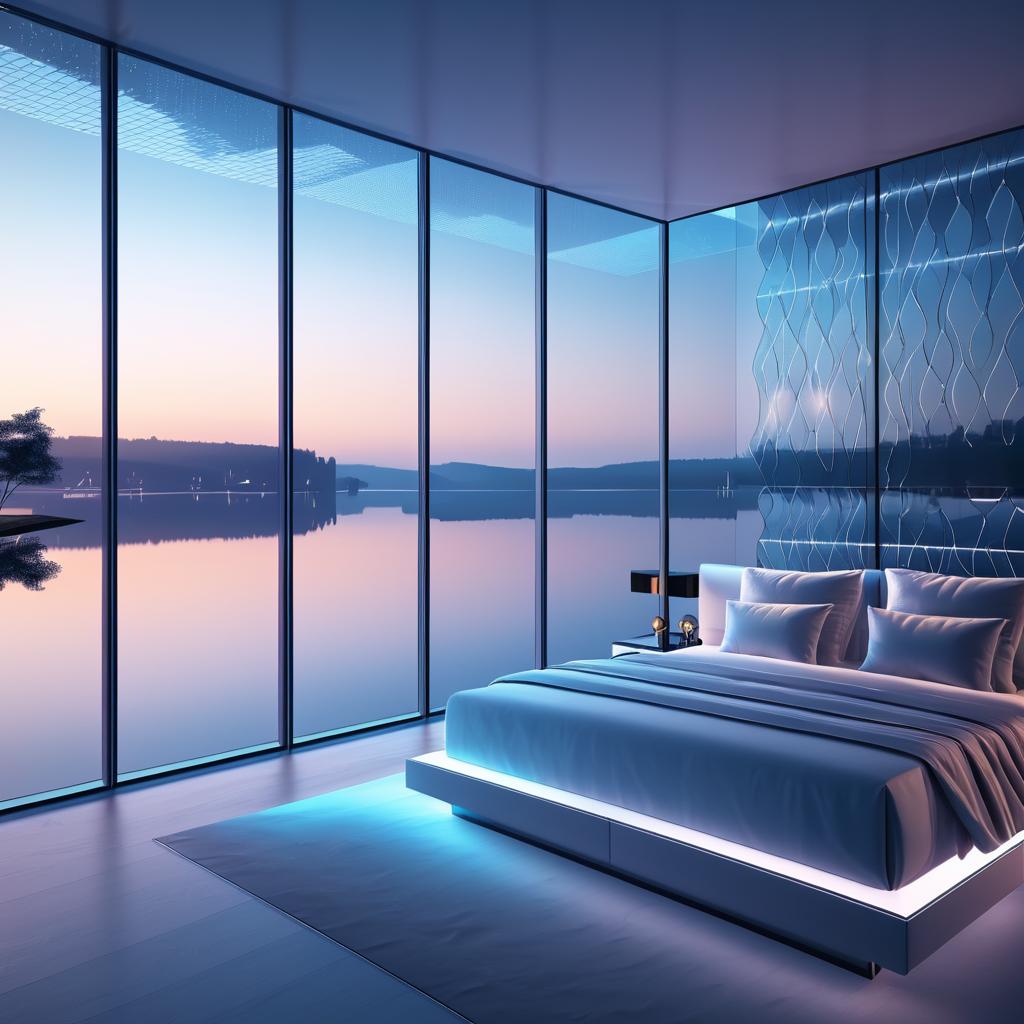 Futuristic Luxe Bedroom with Scenic Views