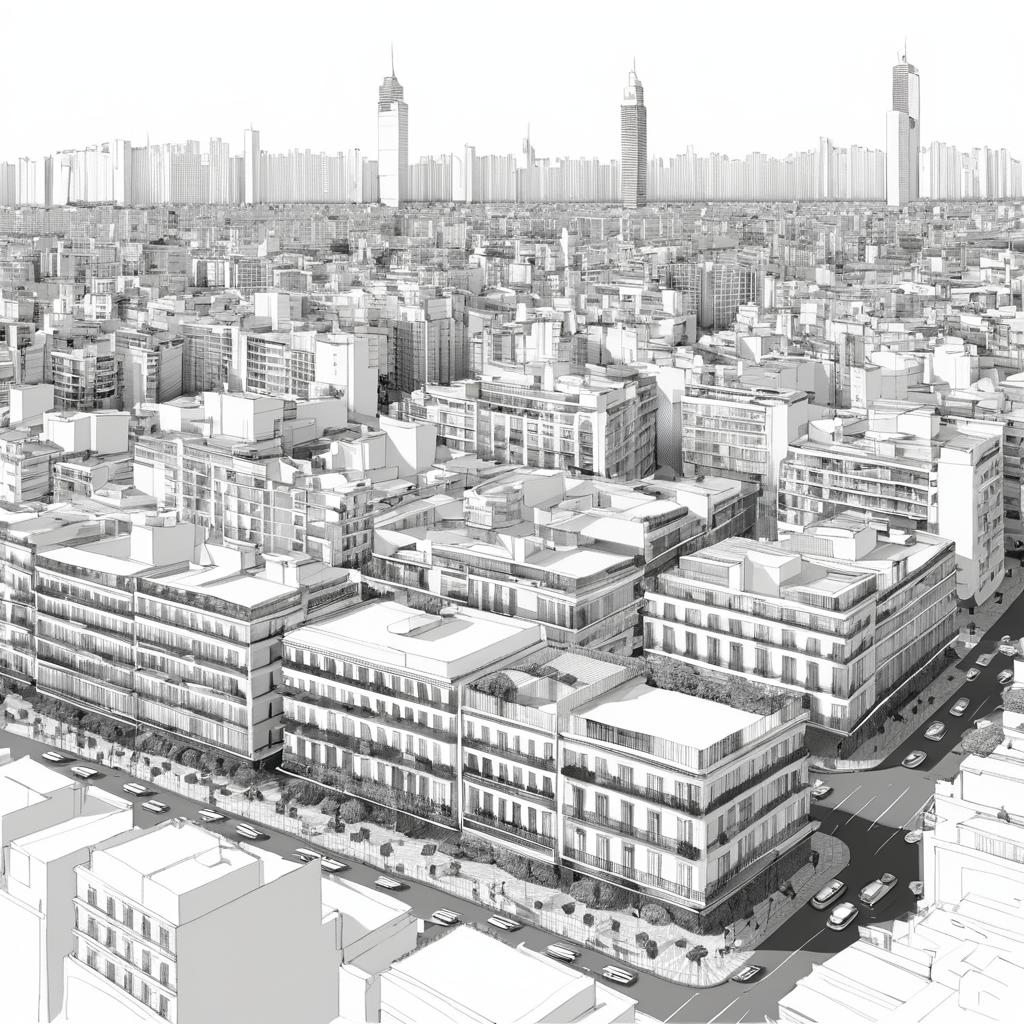 Sketch of Buenos Aires Cityscape