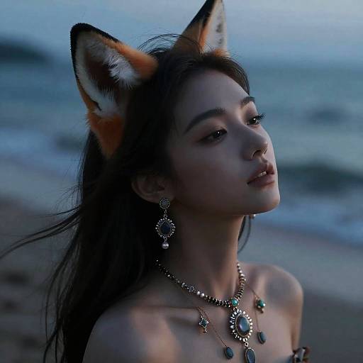 Photorealistic Girl with Fox Ears